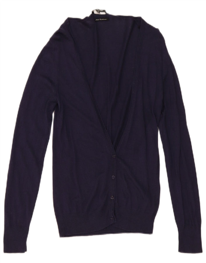Pulover cardigan Massimo Dutti pentru femei UK 12 Medium Bleumarin Mătase