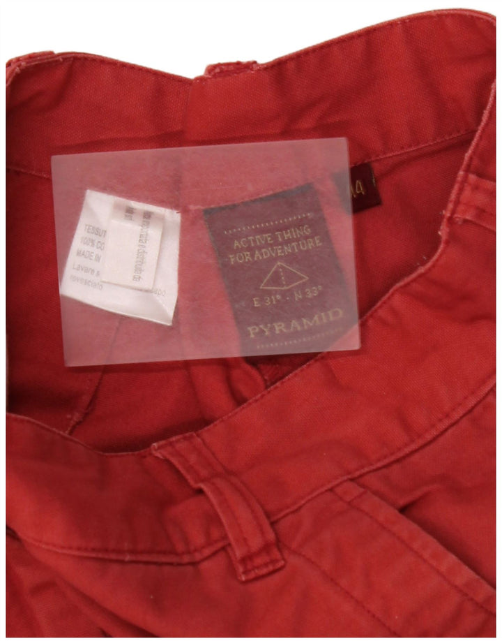 Pantaloni scurti cargo pentru femei PYRAMID IT 44 Medium W28 Bumbac roșu