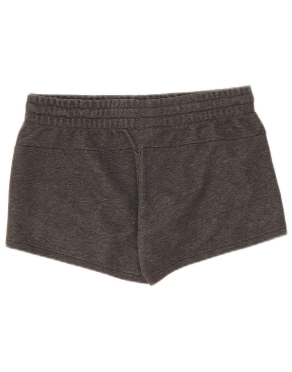 Pantaloni scurți sport grafic Adidas pentru femei UK 8/10, bumbac gri mic