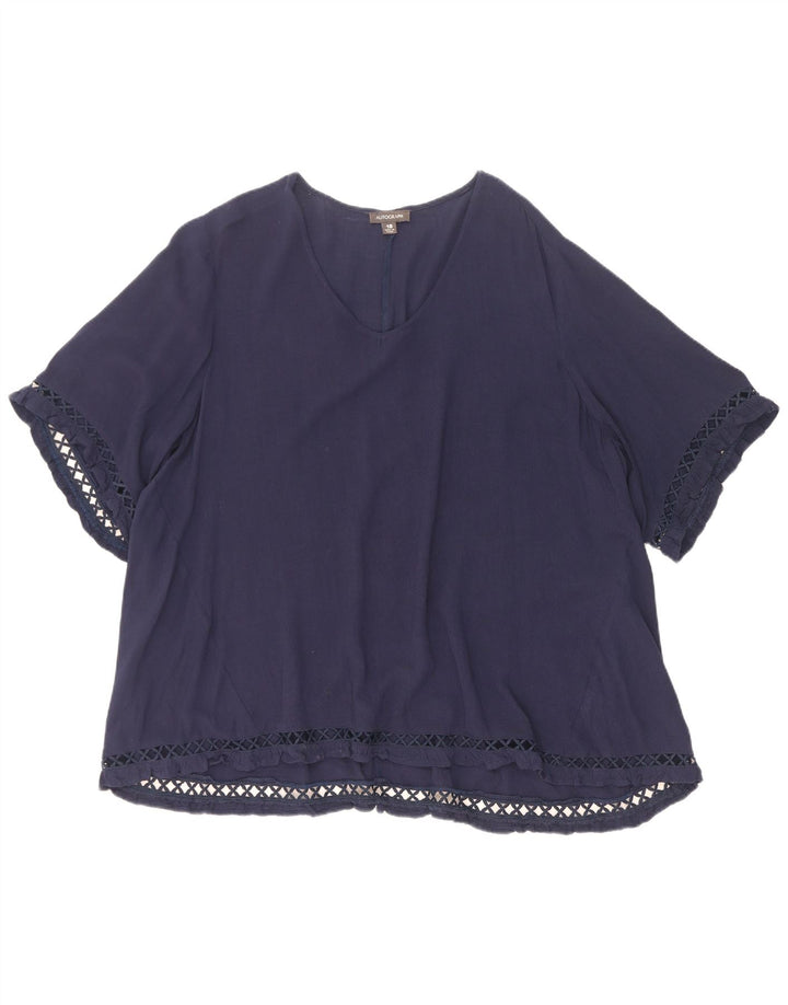 Bluză supradimensionată cu autograf pentru femei Marks & Spencer UK 18 XL bleumarin