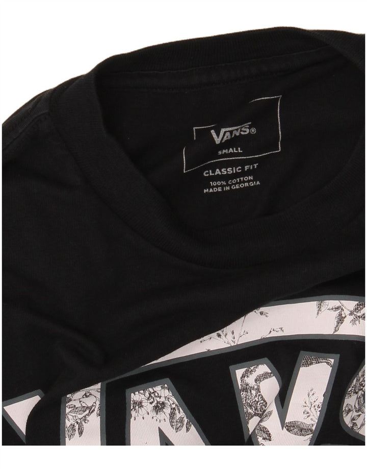 Vans Mens Classic Fit Graphic Top cu mânecă lungă, mic, negru, bumbac