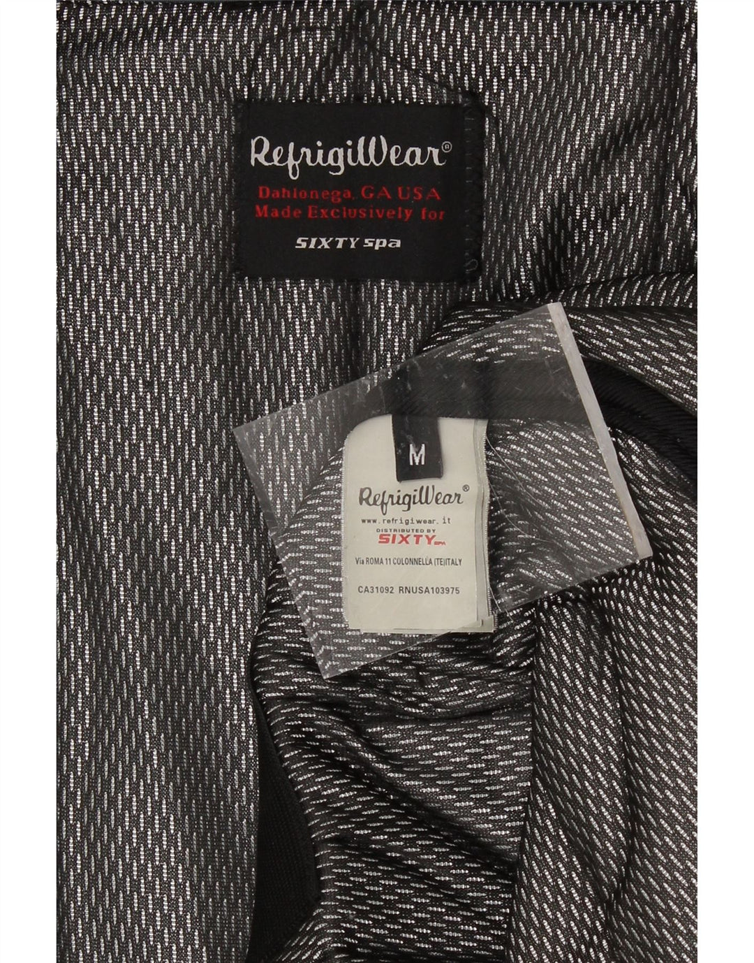 REFRIGIWEAR Mens Padded Jacket UK 38 Medium Black Polyester Vintage Refrigiwear and Second-Hand Refrigiwear from Messina Hembry 