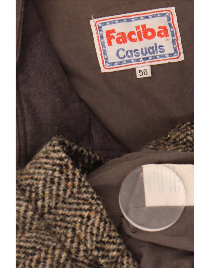 Jachetă Bomber pentru bărbați Faciba IT 56 3XL Maro Lână color bloc