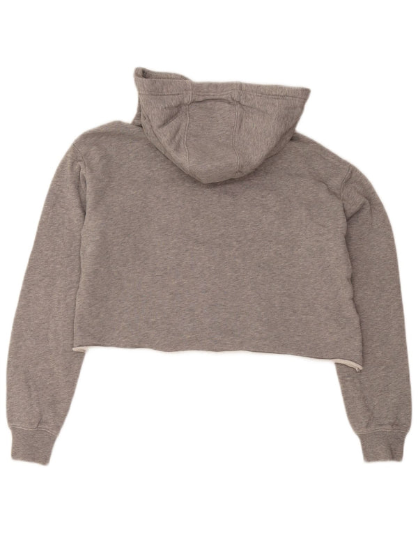 Pulover pentru femei Champion Oversized Crop Hoodie UK 10 Small Grey Flecked