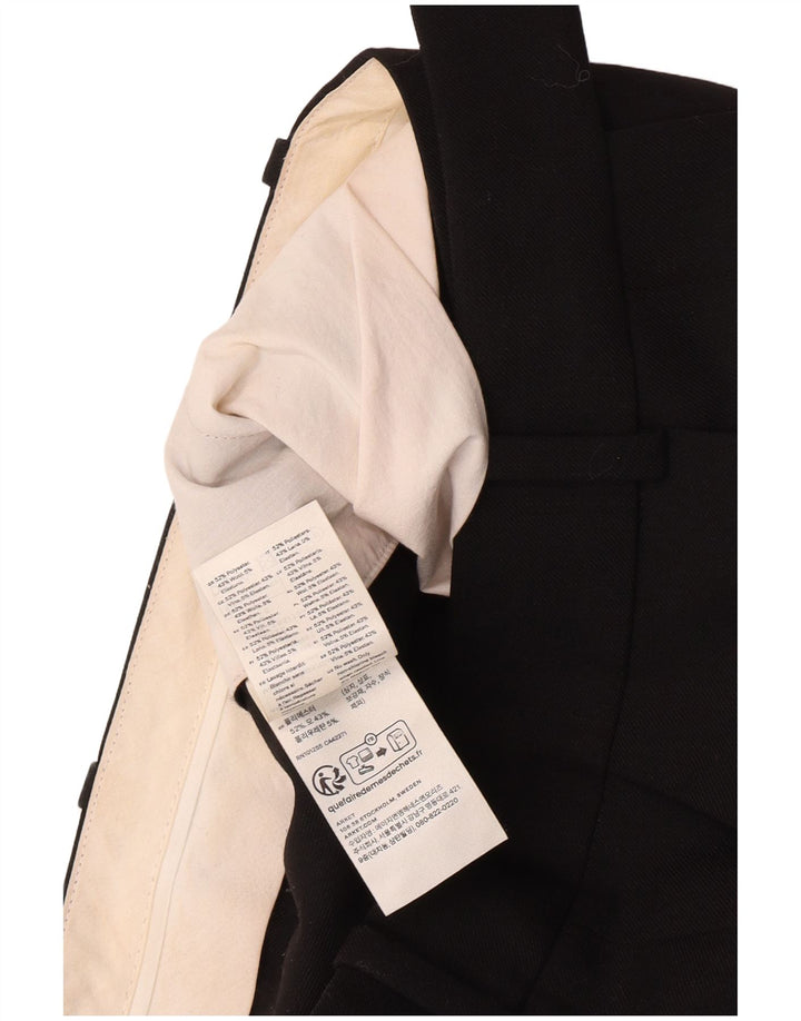 Pantaloni de costum drepți vintage pentru femei EU 38 Medium W28 L30 Poliester negru