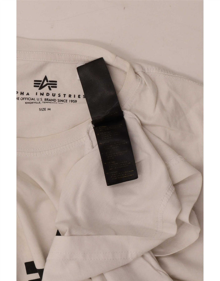Tricou grafic pentru bărbați Alpha Industries Top Medium White Bumbac