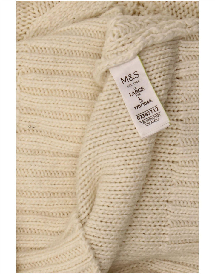 Pulover cu gât țestoasă pentru femei Marks & Spencer UK 16, mare, alb