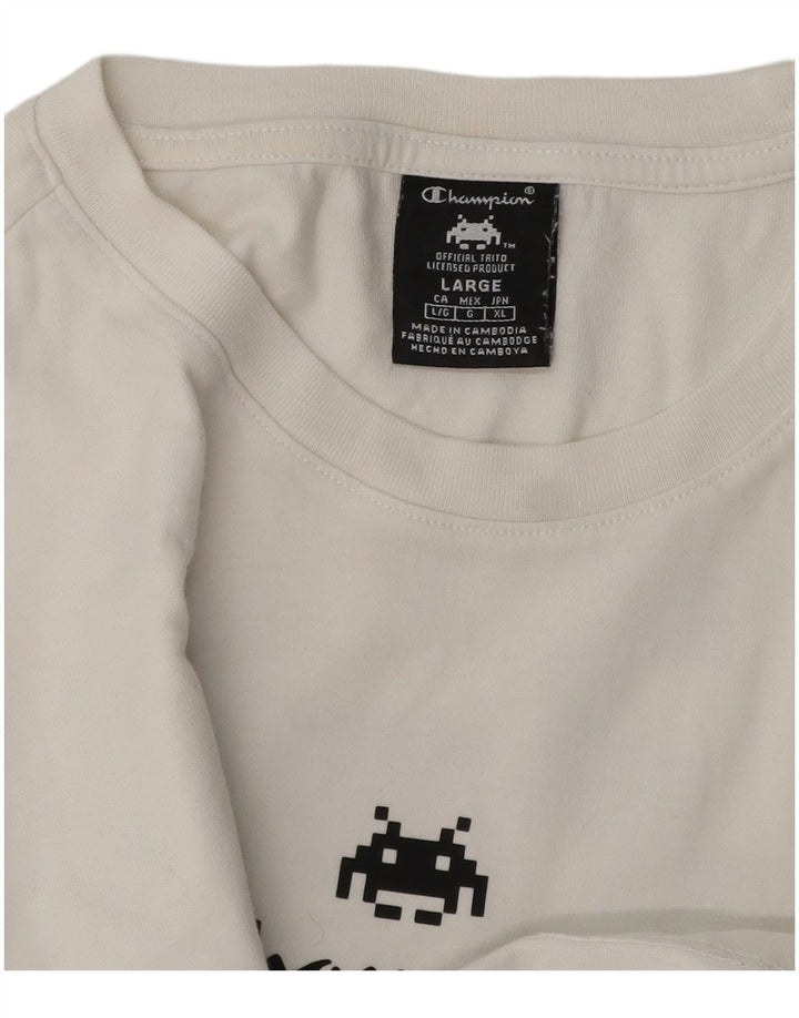 Tricou grafic Champion pentru bărbați Top mare alb