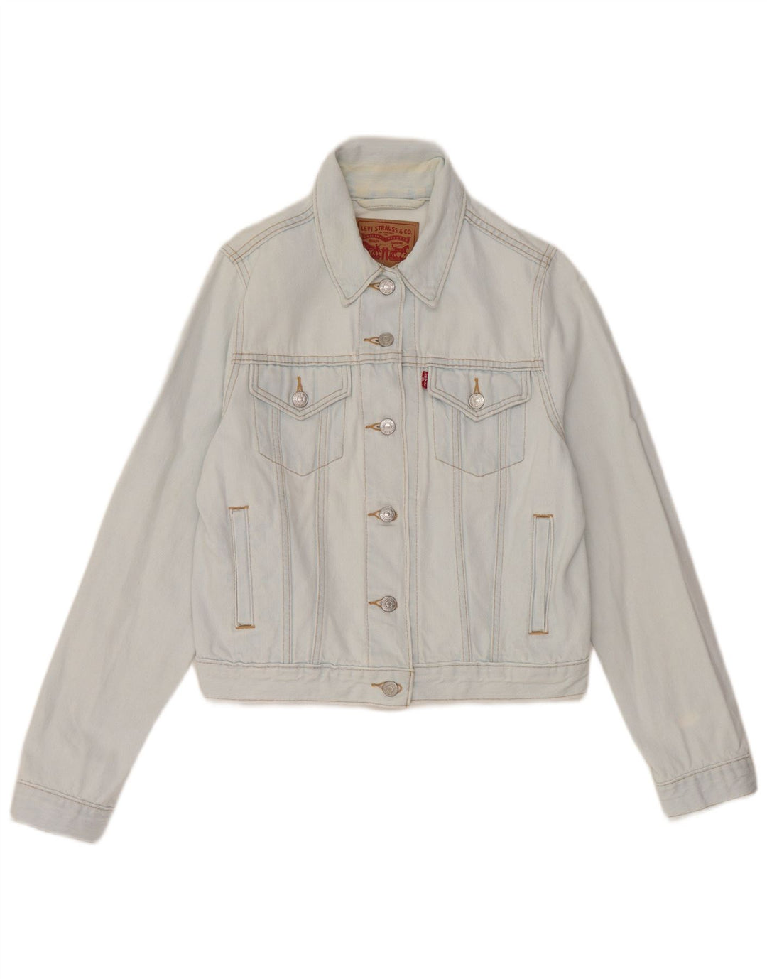 Jachetă Levi's Crop Denim UK 12 Bumbac albastru mediu