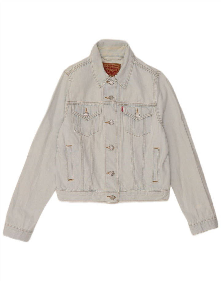 Jachetă Levi's Crop Denim UK 12 Bumbac albastru mediu