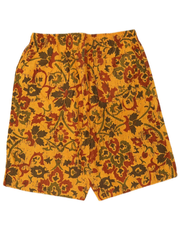 Vintage Mens Casual Shorts XL W38 Yellow Floral