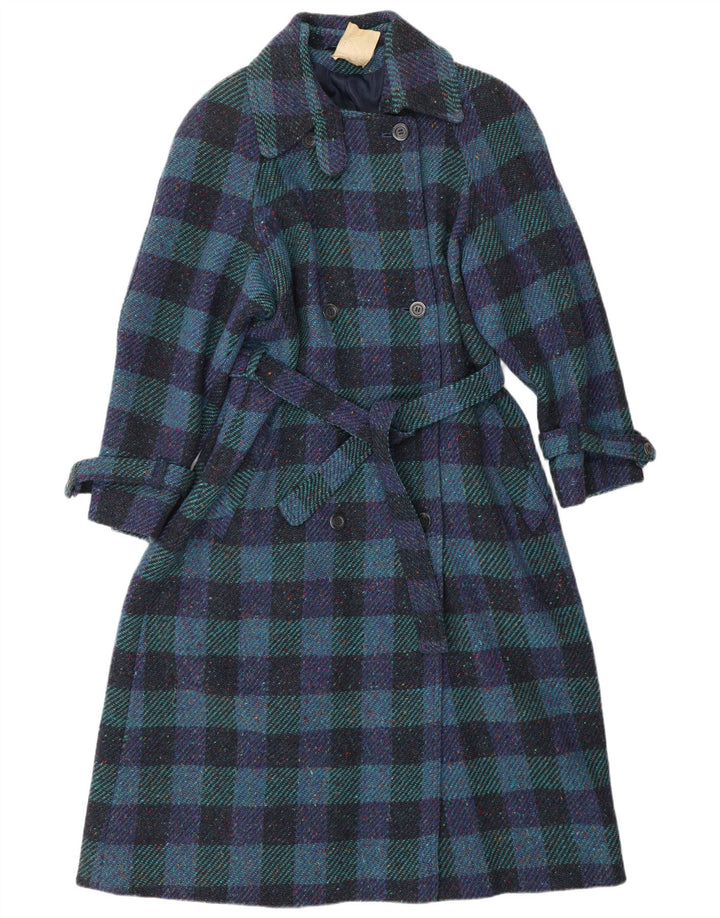 BLARNEY WOOLEN MILLS Palton dublu pentru femei UK 12 Medium Blue Classic