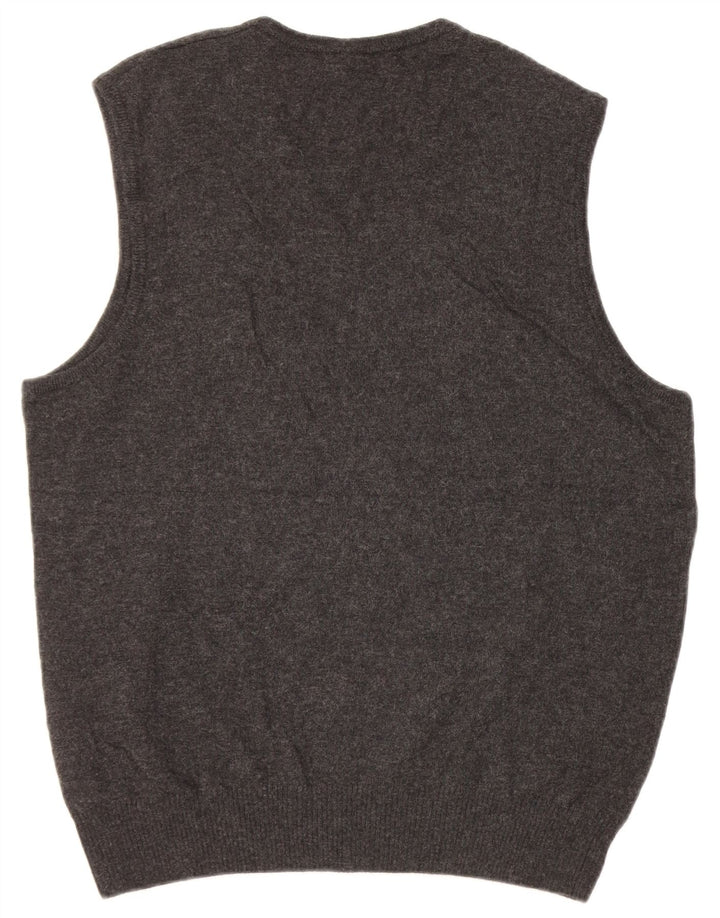 Joop Mens Vest Tank Top IT 48 Medium Black Fleated Virgin Wool
