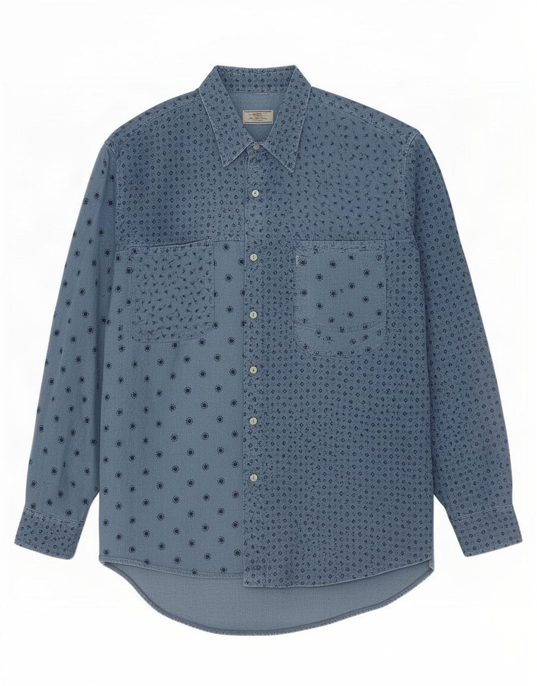 Cămașă Levi's pentru bărbați, mare, albastru, mozaic