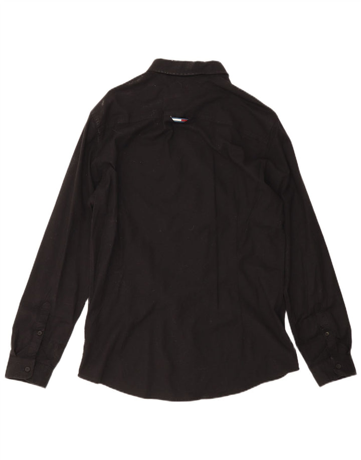 Cămașă pentru bărbați Tommy Hilfiger Slim Fit, mare, negru, bumbac