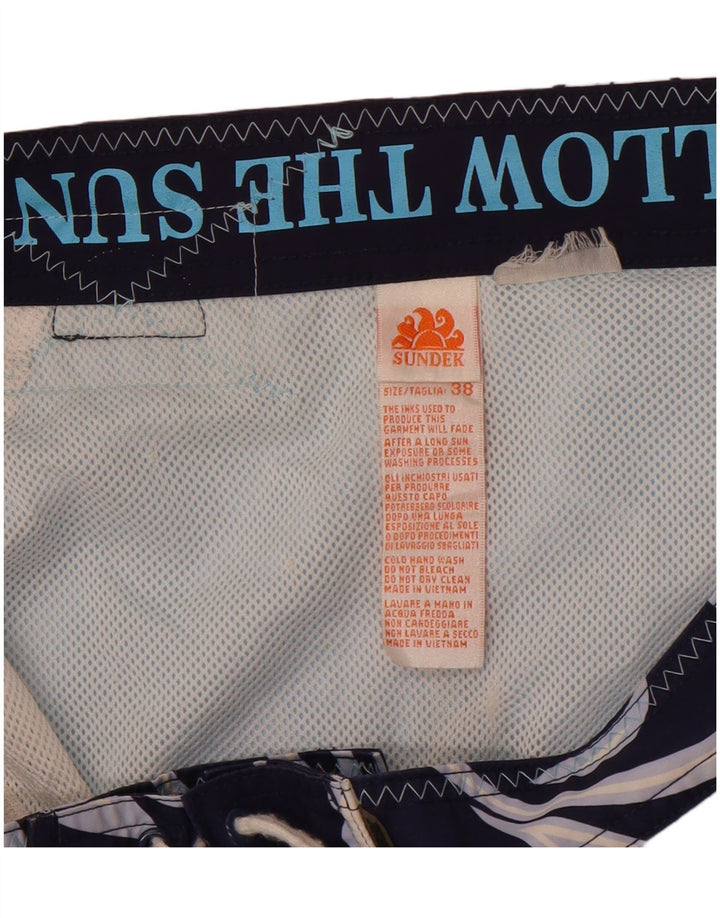 Sundek Pantaloni scurți de înot pentru bărbați XL, albastru, poliester floral