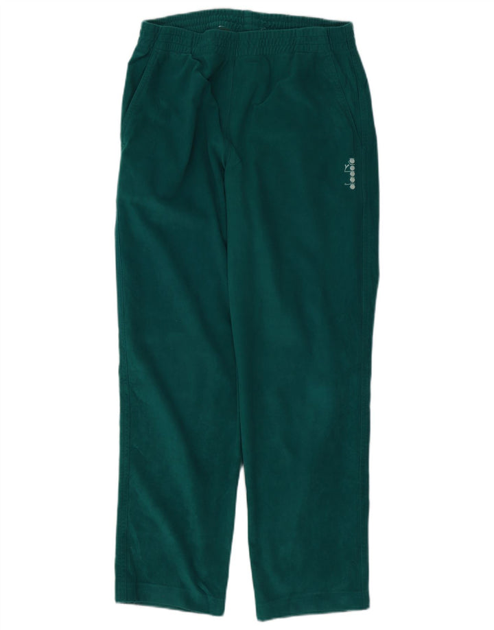 Pantaloni de trening Diadora pentru bărbați din velur UK 38 Poliester verde mediu