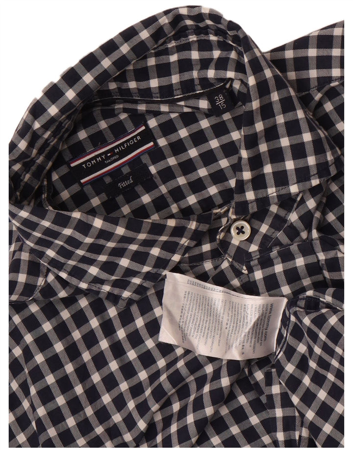 Cămașă pentru bărbați Tommy Hilfiger Mărimea 38 15 Medium Bleumarin Vichy Bumbac
