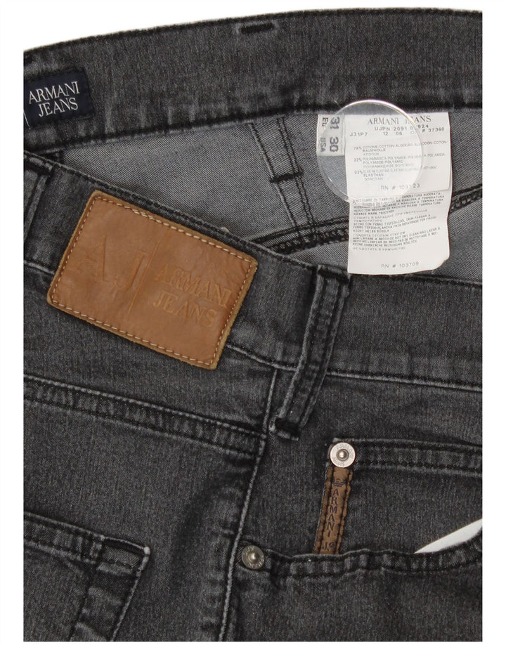 Blugi drepti pentru femei Armani W31 L30 bumbac gri