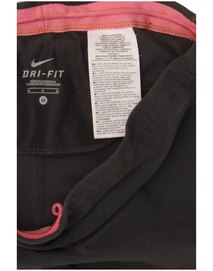Pantaloni de trening Nike Dri Fit Capri pentru femei UK 14 Poliester mediu negru