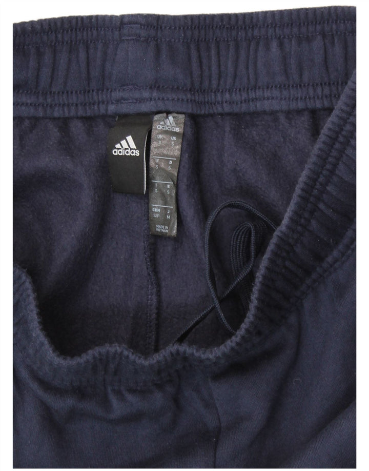Pantaloni de trening ADIDAS pentru bărbați Pantaloni de jogging mici, albastru bleumarin, bumbac color bloc