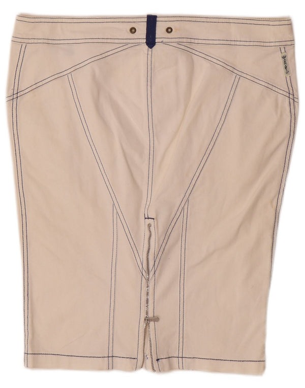 Fusta creion pentru femei Armani UK 16 Large W32 Off White