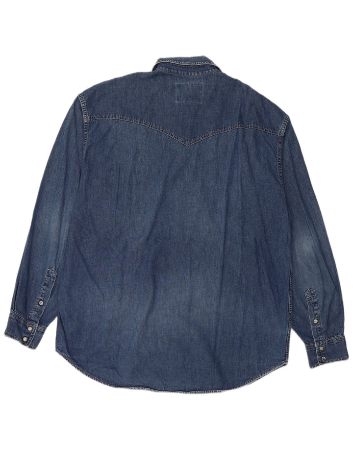 Cămașă din blugi pentru bărbați Wrangler, bumbac XL, albastru