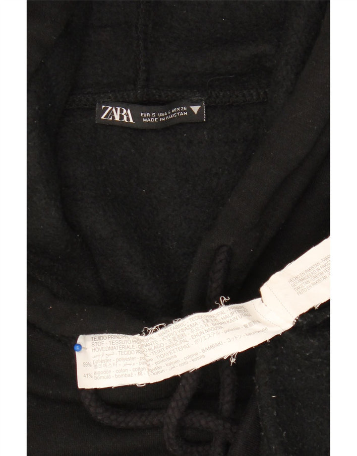 Pulover supradimensionat pentru femei Zara UK 10 Poliester negru mic