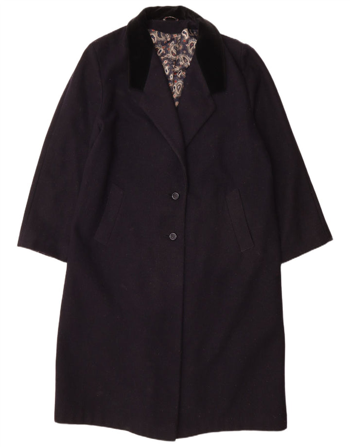 Pardesiu supradimensionat Vintage pentru femei UK 14 Medium Bleumarin