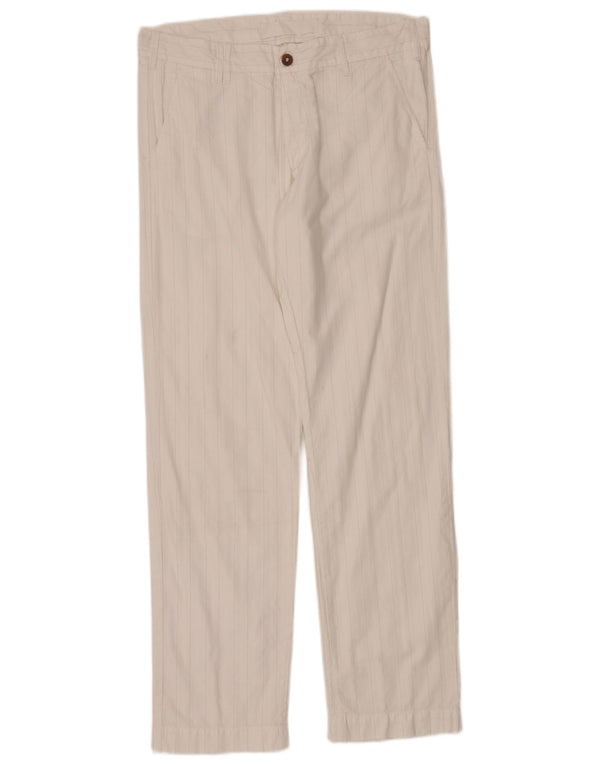 Pantaloni chino drepți pentru bărbați Marlboro Classics L36 L34 bumbac cu dungi albe