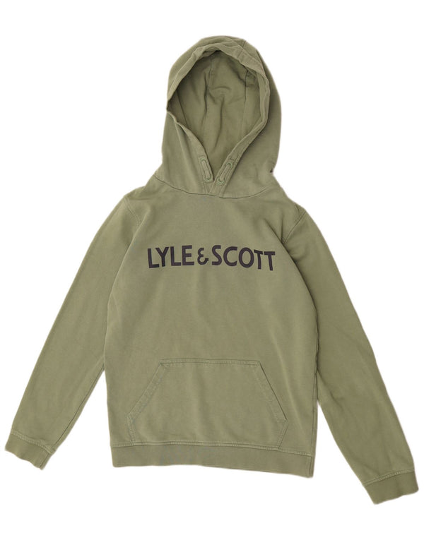 Jumper Lyle & Scott pentru băieți, cu grafică, cu formă regulată, 14-15 ani, verde