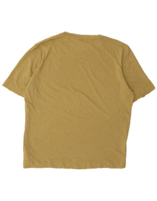 Massimo Dutti Tricou pentru femei Top UK 20 2XL Yellow Linen