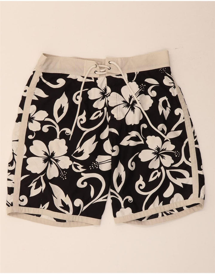 Sundek Pantaloni scurți de înot pentru bărbați, medii, negru, floral