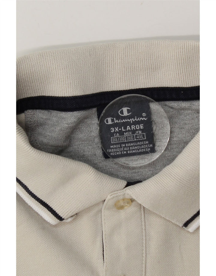 Tricou polo pentru bărbați Champion 3XL alb catifelat