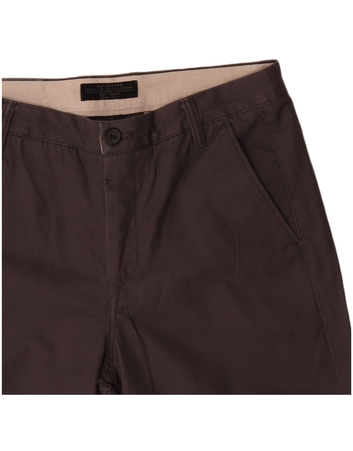 Pantaloni scurți chino pentru bărbați All Saints W30, bumbac maro mediu