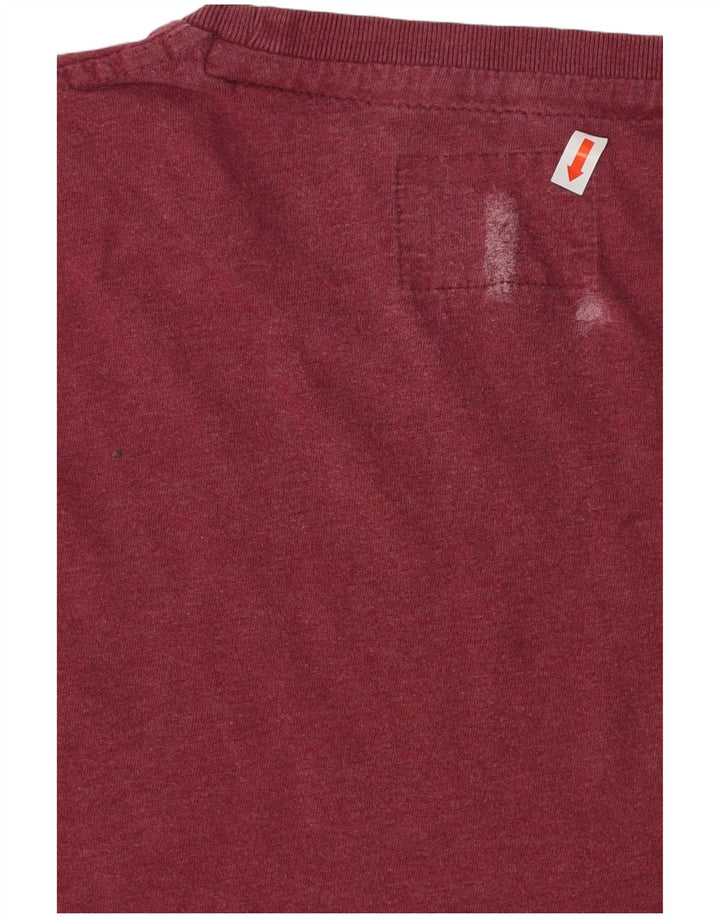 SUPERDRY Tricou Bărbați Top Medium Burgundy Bumbac