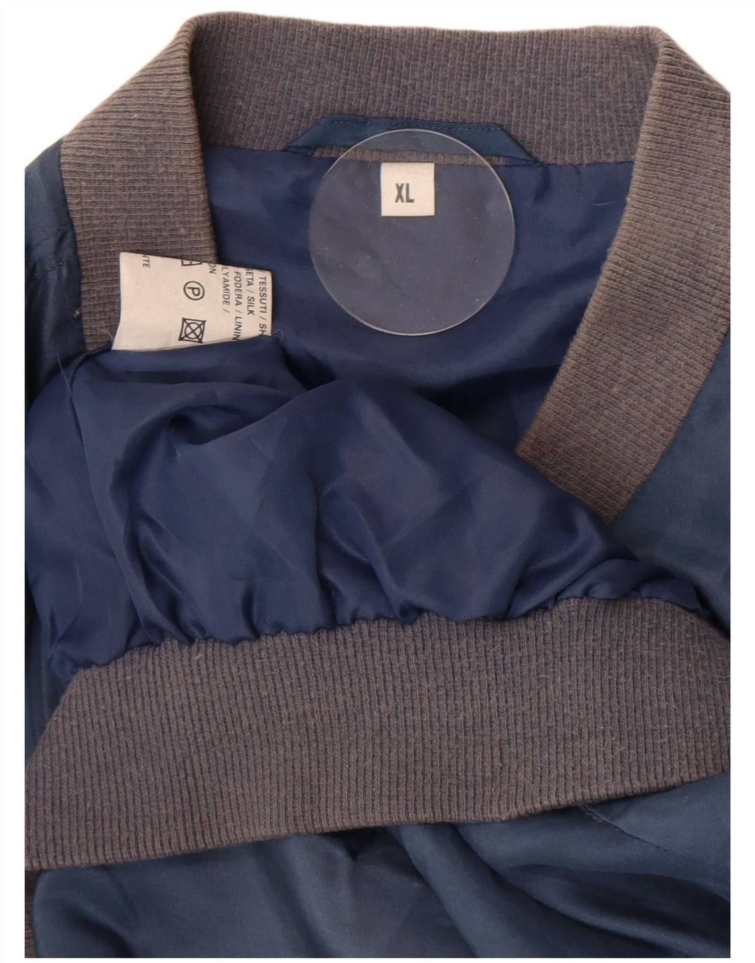 Bomber Vintage pentru bărbați UK 42 XL Blue Silk