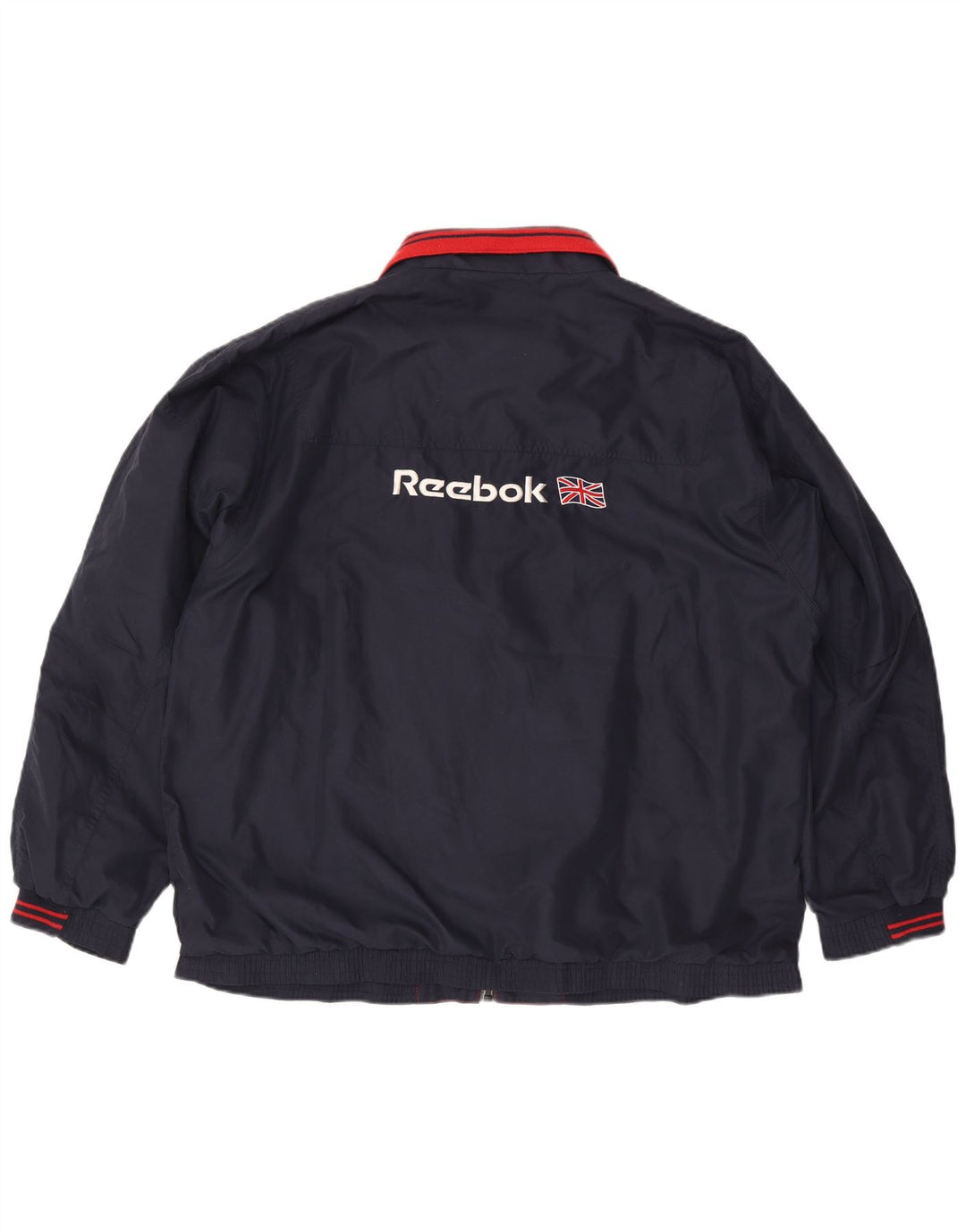 Jachetă de trening grafică Reebok pentru bărbați, XL, poliester, albastru