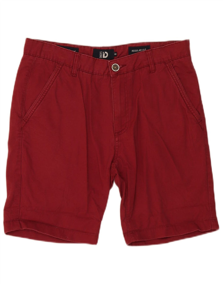 Pantaloni scurți chino pentru bărbați Dack's, cu tăiere obișnuită, IT 48 Medium W34 Bumbac burgundă