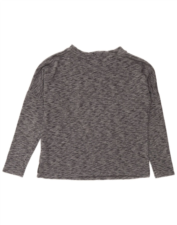 Armani Jeans Top grafic pentru femei cu mânecă lungă IT 42 Medium Grey Flecked