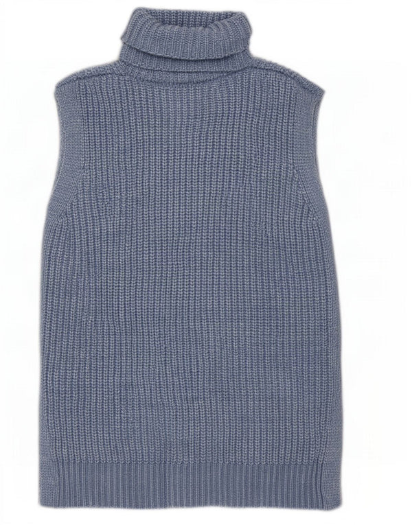 Marks & Spencer Womens Vest Tank Top UK 14 Medium Blue Poliester