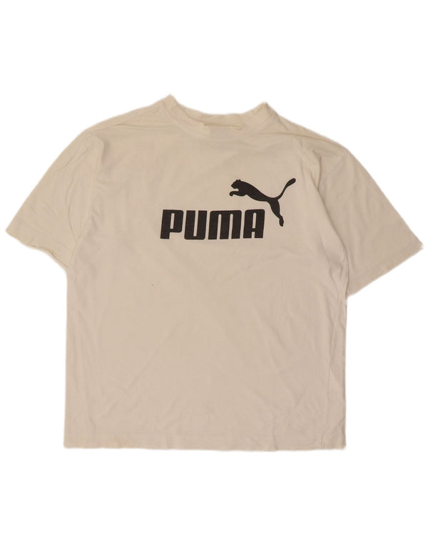 Tricou grafic Puma pentru bărbați Top mic, alb, bumbac