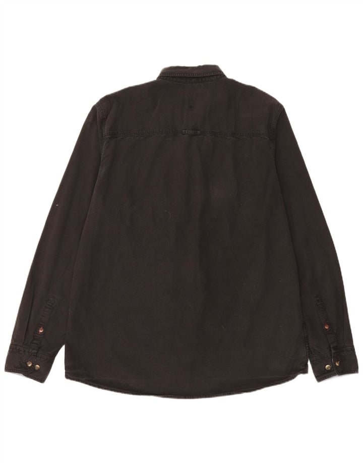 Cămașă Slim Fit pentru bărbați Fat Face XL, bumbac negru