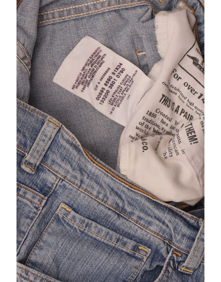Blugi drepti pentru femei Levi's W31 L28 Bumbac albastru