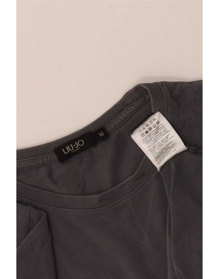 Tricou pentru bărbați Liu Jo Top din bumbac gri mediu