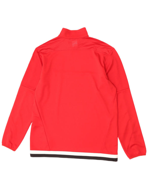 Trening pentru bărbați Climacool cu fermoar și gât Pulover Top mare roșu Colorblock