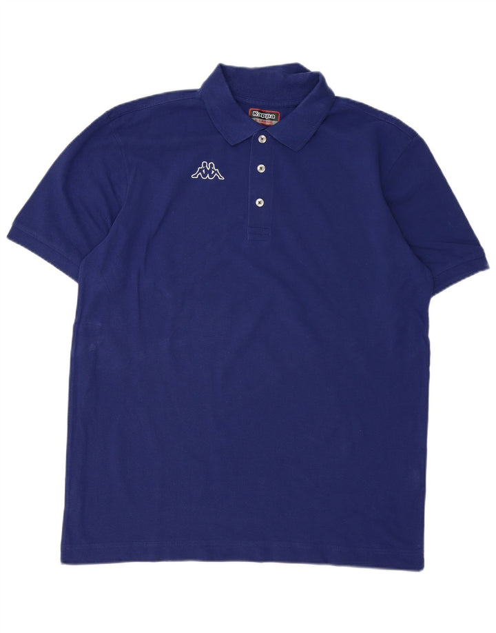 Cămașă polo cu grafică pentru bărbați Kappa XL Bumbac albastru