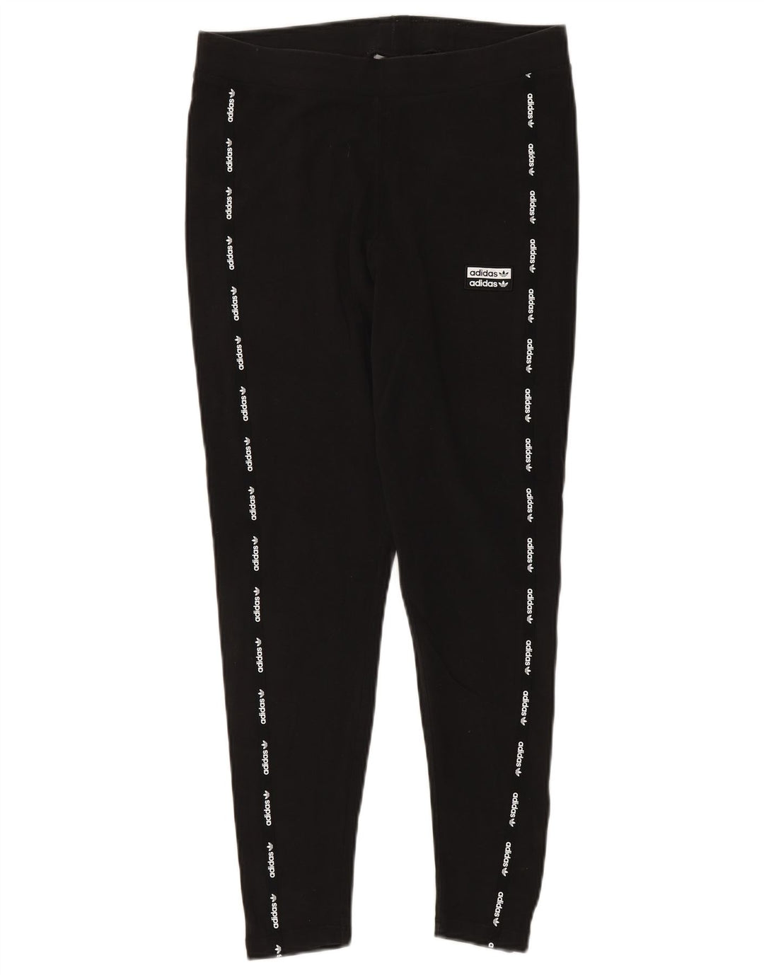 Leggings grafic ADIDAS pentru femei UK 18 XL bumbac negru