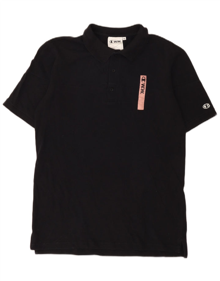 Tricou polo Champion pentru bărbați, bumbac, albastru bleumarin mediu