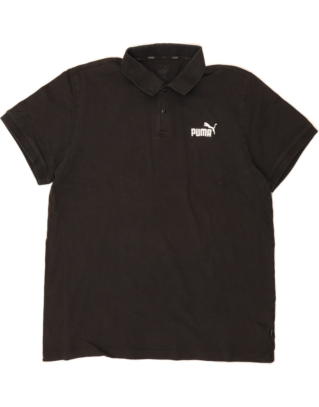 PUMA Mens Polo Shirt XL Black Cotton Vintage Puma and Second-Hand Puma from Messina Hembry 